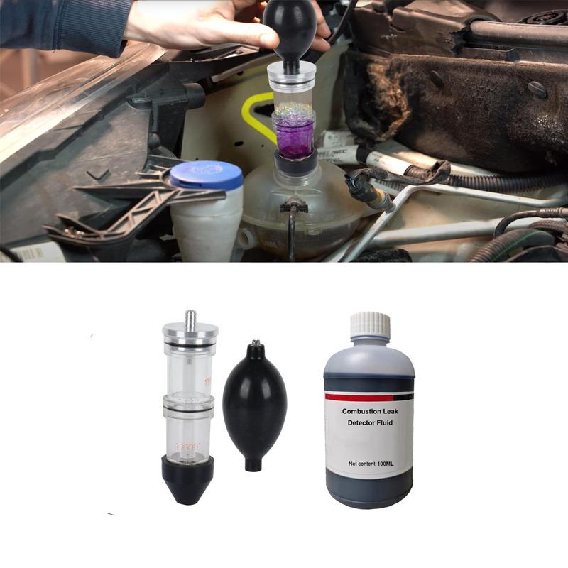 Head Gasket Tester CO2 Leak Detecter Multipurpose Automotive Tools Gasket Tester Kits for Cars Trucks Combustion Leak Tester