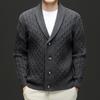 Men S Thick Knitted Cardigan Long Sleeve Casual Wool Blend Sweater