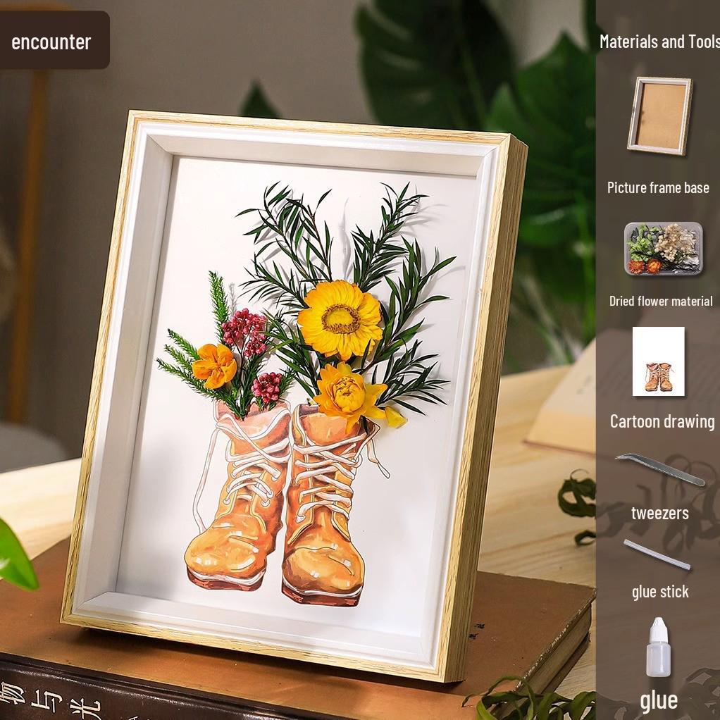 DIY Dried Flower Photo Frame Kit: Women's Day Gift & Children's Icebreaker Activity