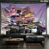 Power Rangers Adventure Custom Name Wall Tapestry Aesthetic Wall Hanging Printed Fabric Blanket Decorative Tapestries for Bedroom Living Room Home Dec