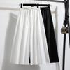 2025 Summer Plus Size Pants Short High Waist New Big Wide-leg Pants Women Fashion Loose White Vintage Pants
