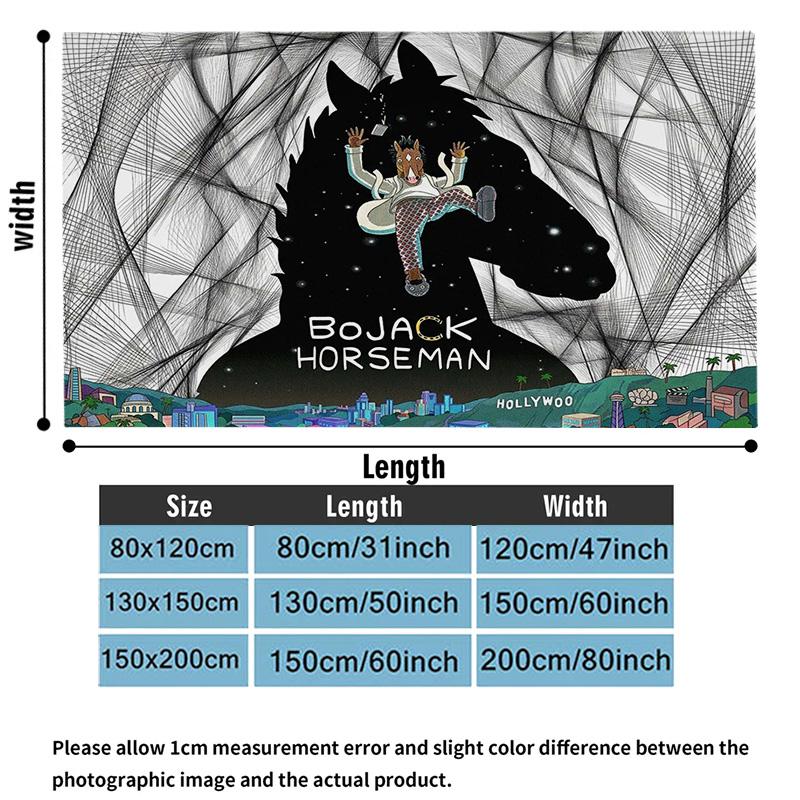 Bojack Horseman Print Flannel Blanket High Quality Warm Comfortable Cover for All Seasons Perfect for Gifts Home Decor