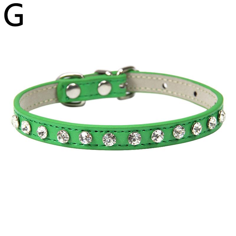 Регулируемый кошачий ошейник для домашних животных, ожерелье со стразами для маленьких щенков, кожаные креативные аксессуары для домашних животных