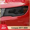 Для JEEP Compass 2017-2020 Автомобильный Фонарь Фары Черная Защитная Пленка из ТПУ Передний Свет Изменение Цвета Тонировка Наклейка Аксессуары