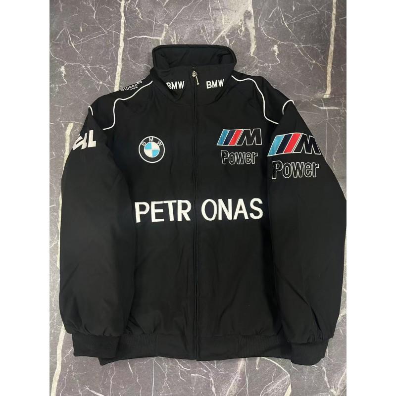 Embroidered F1 Racing Jacket Cotton Padded Winter Motorcycle Riding Men Women