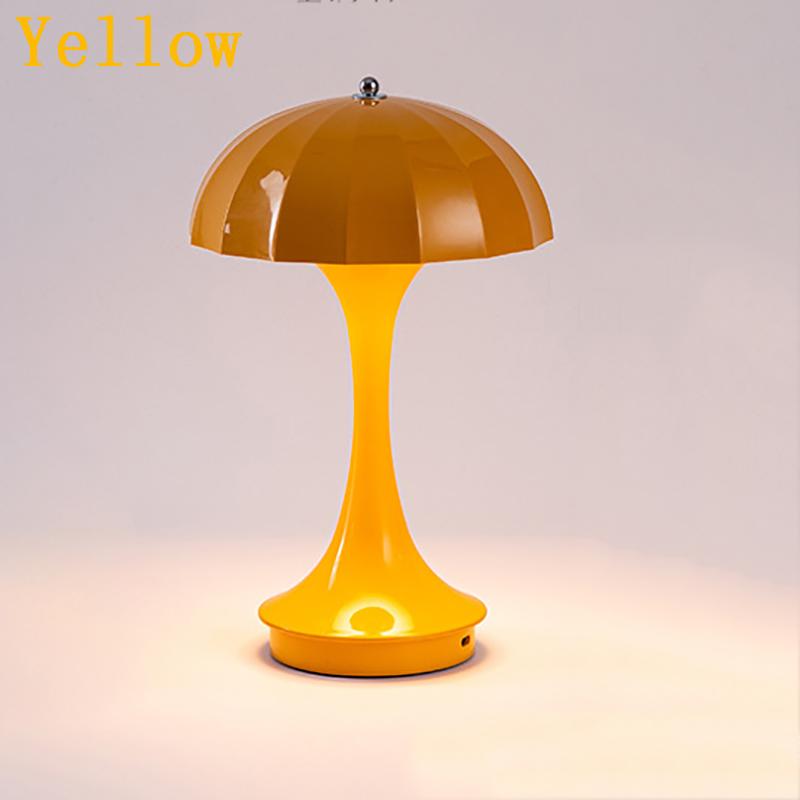 Креативный светодиодный грибовидный светильник, перезаряжаемый настольный светильник, сенсорное освещение для гостиной, прикроватного кабинета, украшения отеля