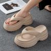 Thick Bottom Eva Women's Flip Flops 2025 Summer Beach Chunky Platform Sandals Women Lightweight Non Slip Clip Toe Wedge Slippers