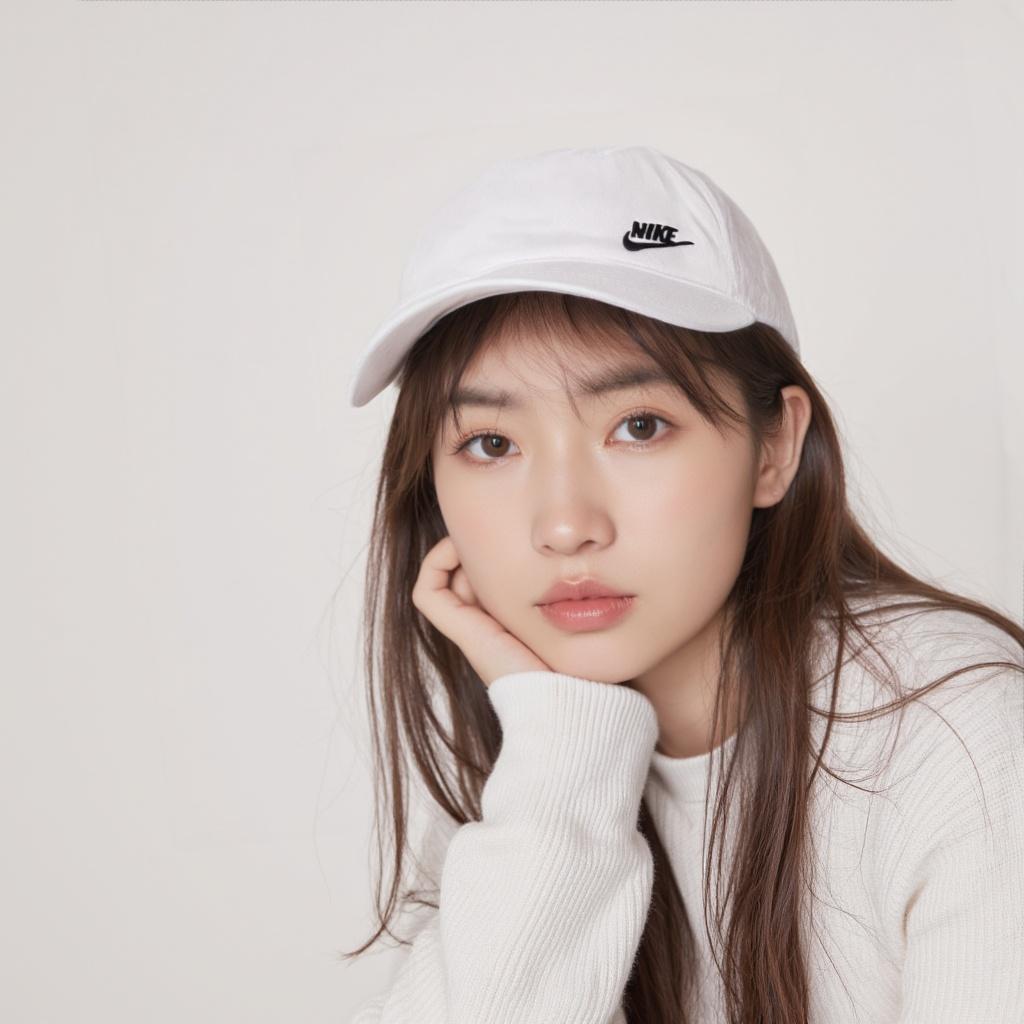 Nike Embroidered Logo Sunshade Sports Cap Unisex Hats White AO8662-101