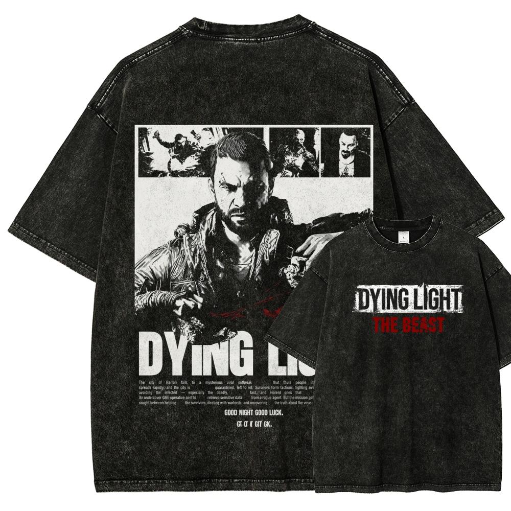 Футболка с принтом Dying Light для любителей аниме, одежда на весь год, высококачественная, с индивидуальным дизайном, больших размеров, унисекс, новая модель, парная футболка