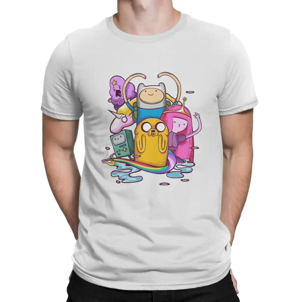 Футболка Adventure Cartoon Time Man, модная хлопковая футболка, оригинальная уличная одежда, новые трендовые топы, футболка