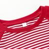 Spicy Girl Patchwork Striped Short T-Shirt