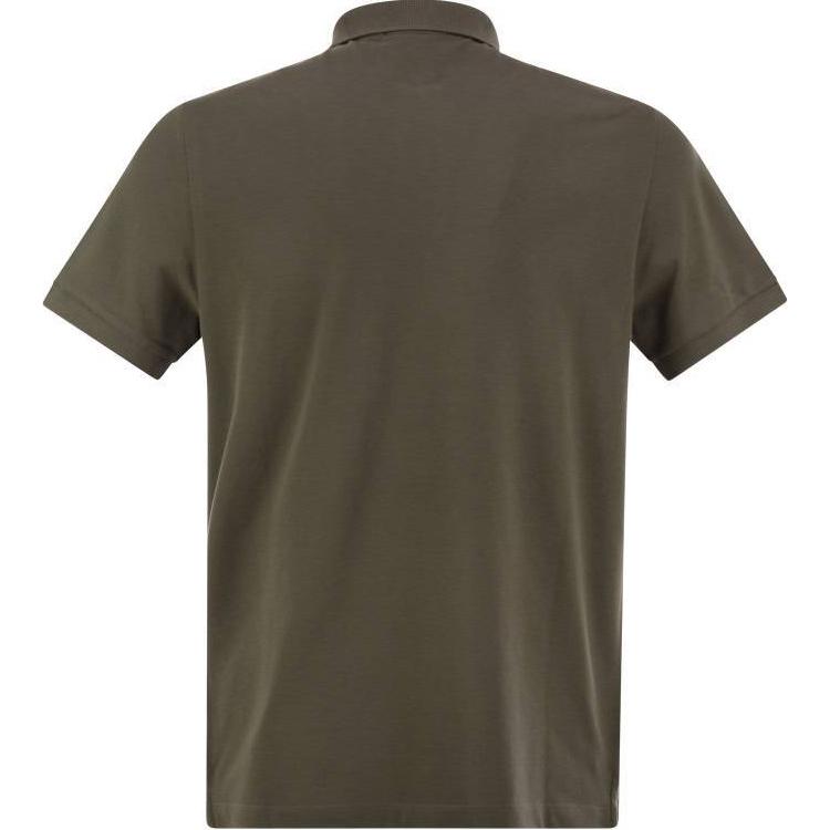 Stone Island Logo Patch Straight Fit Short Sleeve Polo Shirt Men tops Military-Green K1S1522002SCS0017V0054