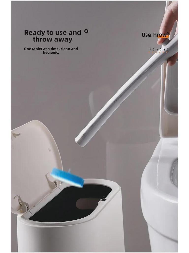 Wall-Mounted Disposable Toilet Brush Set for Comprehensive Cleaning