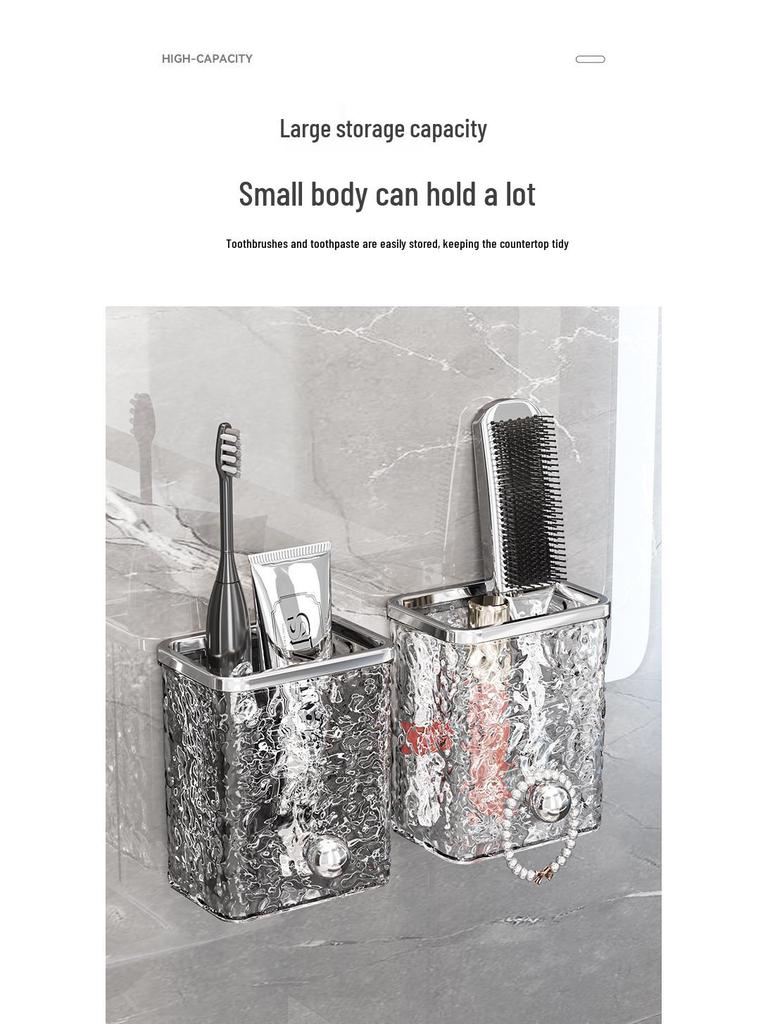 Настенная полка для хранения в ванной без сверления для мочалок и косметики