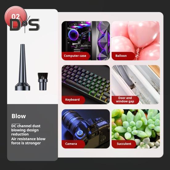 Car Vacuum Cleaner 5500Pa Suction Power Low Noise Rechargeable Multipurpose Portable Cordless Handheld Vacuum Dust Remover