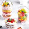 50pcs Disposable Dessert Cup Transparent Milkshake Bowl Durable Cake Cups  Ice Cream