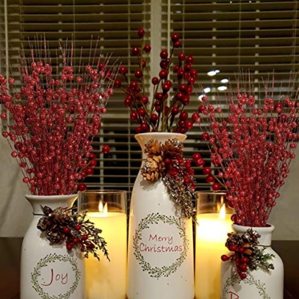 10 Pack 12 Forks Berries Flowers Decorations Sparkling Decorations Picks Holiday Decor