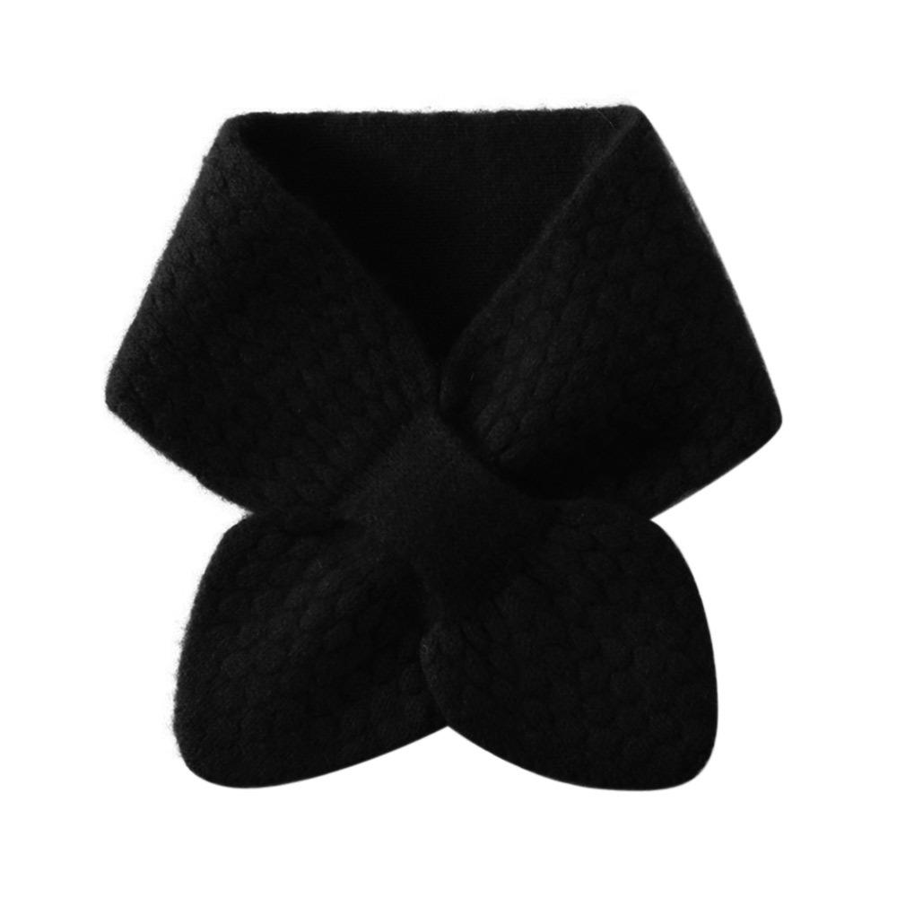 Bib Thermal Neck Warmer Scarf Thickening Autumn Winter Scarves Cross Knitted Scarf Winter