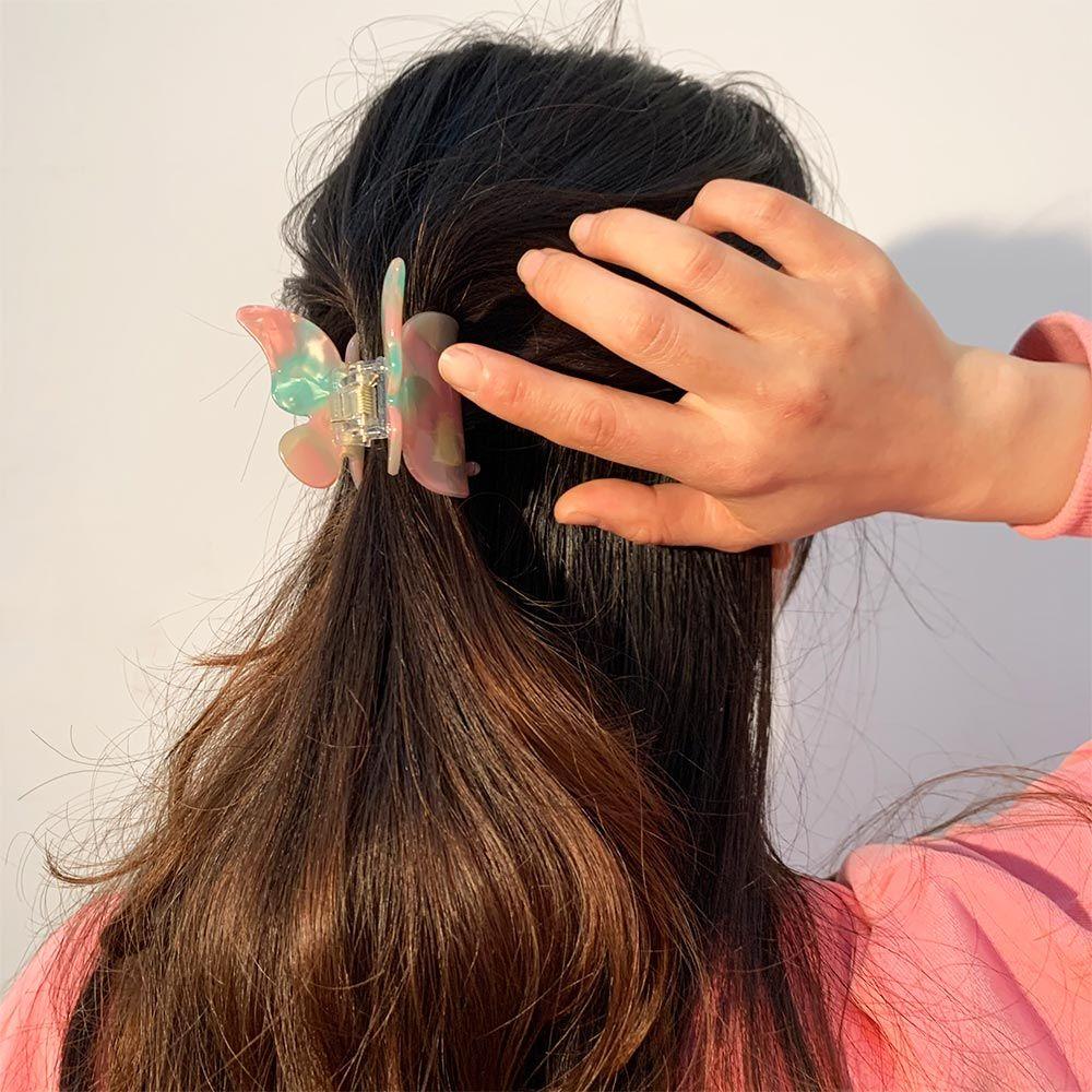 Sweet Hairpin Butterfly Women Candy Colors Girls Hair Claw Butterfly Hair Clips Headwear Crab Clips