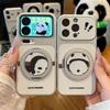 Tree climbing panda rotating bracket is suitable for iPhone16/17Pro mobile phone case Apple 15 electroplating large window 14 sets