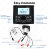 Marine Radio MP3 Player Waterproof Bluetooth AUX FM AM Music Media Video Player Colour Backlight for Harvesters ATV UTV SPA RZR