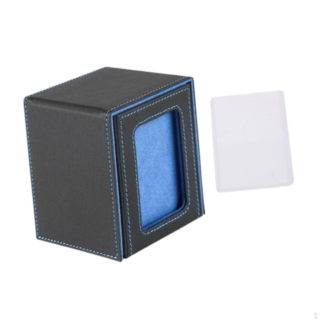Card Deck Box Storage Leather Magnetic Closure, Display Case Album Baseball