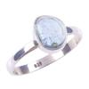 Кольцо из чистого серебра 925 пробы с натуральным аквамарином, размер 8 f4v63