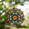 10 Inch Hanging Wind Chime with Mandala Flower Pattern Dynamic Art Design 360 Degree Hook for Spring Summer Balcony Lawn Decor High Taste Gift