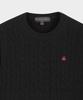 BROOKS BROTHERS [Женский] Шерстяной свитер с косами (черный) (Bbwrwbf401)