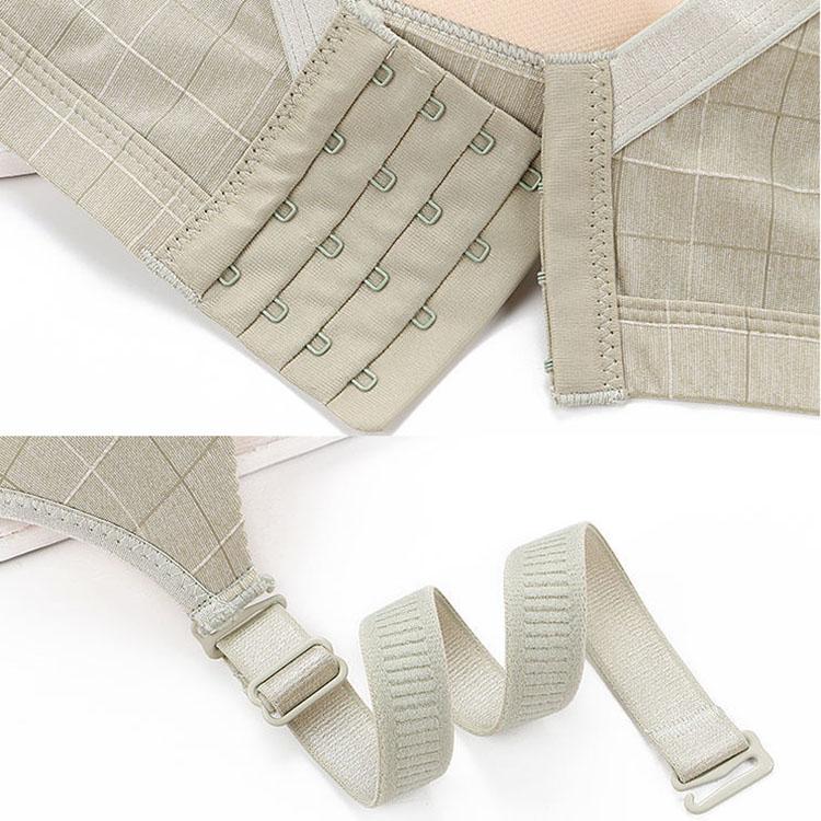 Gather Bra for Women Plaid Thick Adjustable Invisible Bra Without Steel Ring A Cup Sexy Push Up Bralette Sensual Lingerie