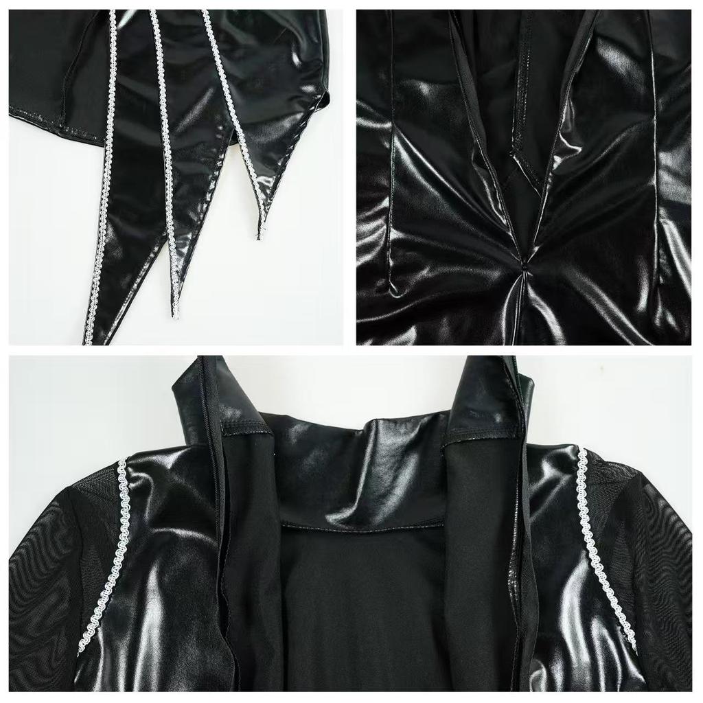 Hot Selling 2026 Korean Style Girls Suit Halloween Cosplay Hot Girl Show Costume Black Golden Suit Halloween Girl Anime Costume