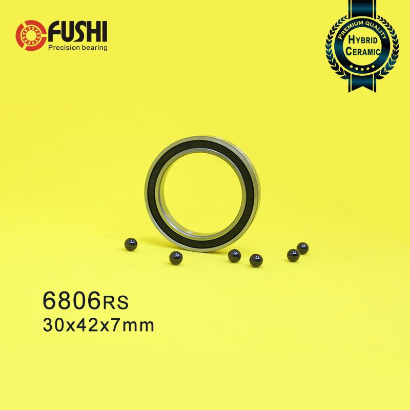 6806RS Hybrid Ceramic Bearing 30*42*7 mm ABEC-5 1PC Bicycle Bottom Brackets & Spares 6806 RS 2RS Si3N4 Ball Bearings 6806-2RS