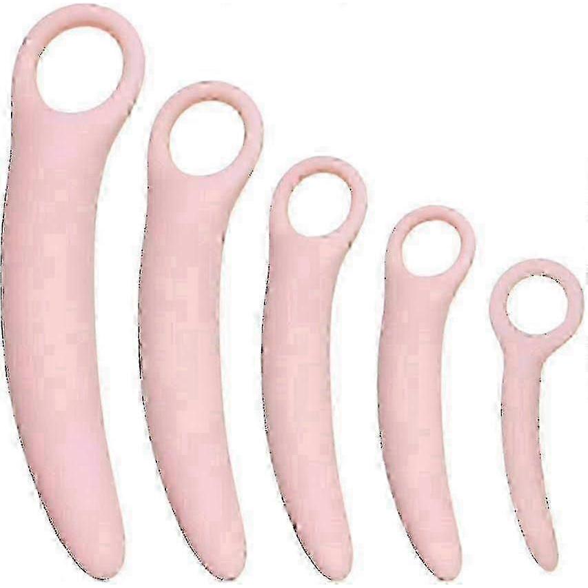 Qoqiu 5-Pack Silicone Pelvic Floor Dilator - Muscle Training Wand for Women's Health & Postpartum Recovery