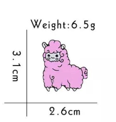 Neue Emaille Pin Lama Schaf Alpaka Tür süß Metall Stecker Geschenk Geburtstag 1 Stück