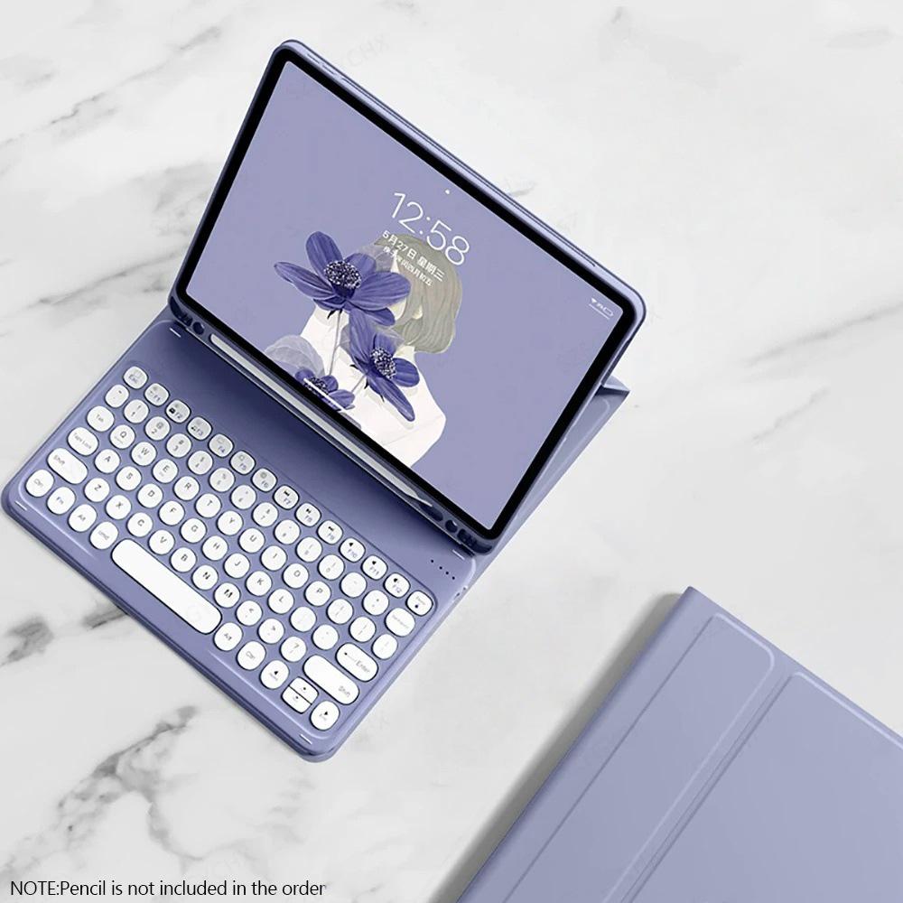 IPad 10.2 и Air 11 Круглая Bluetooth-клавиатура и Защитный чехол с подставкой и слотом для стилуса A16