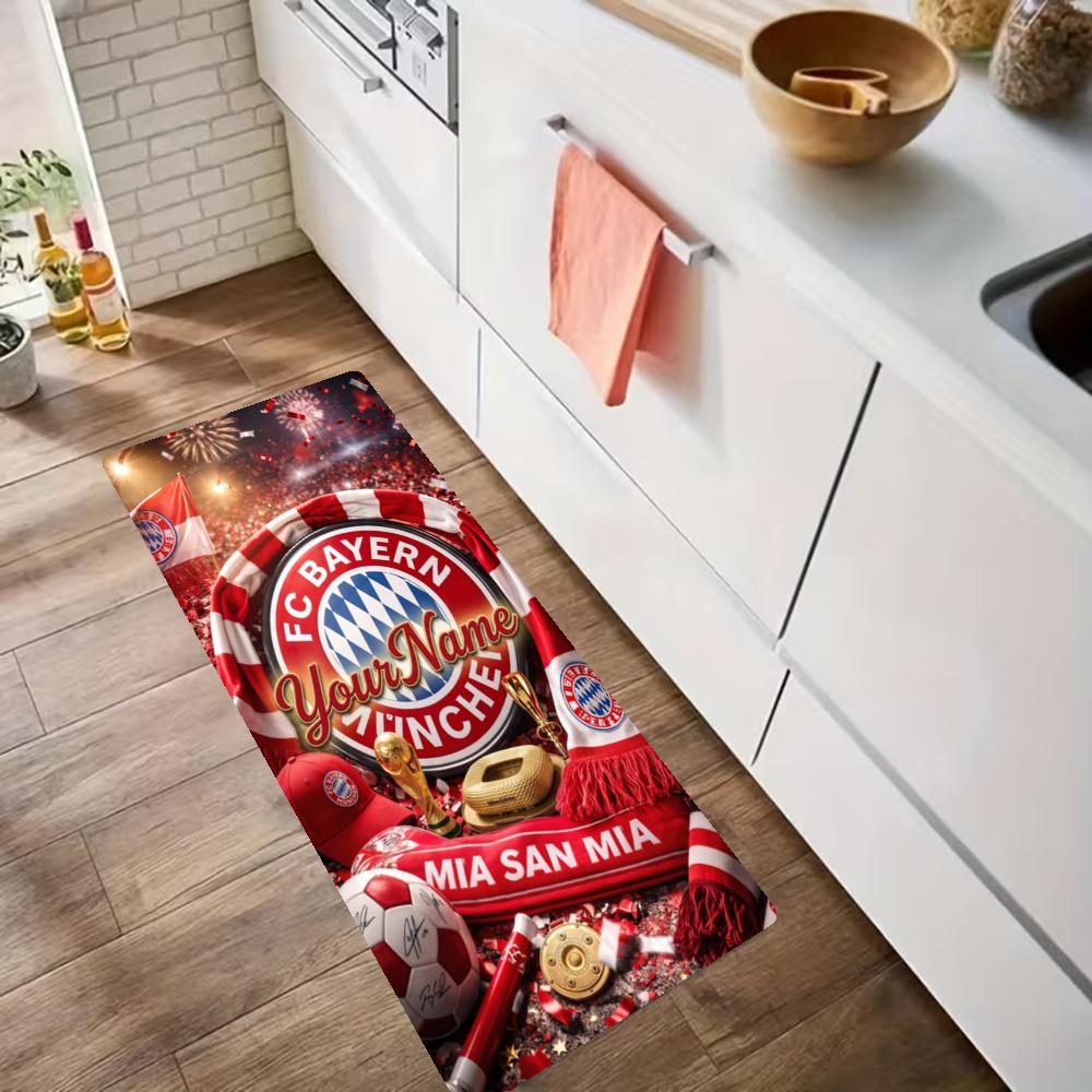 Fc Bayern Mnchen Customize Your Name Kitchen Rug Runner Rug Laundry Mat Hallway Entryway The Best Gift Choice
