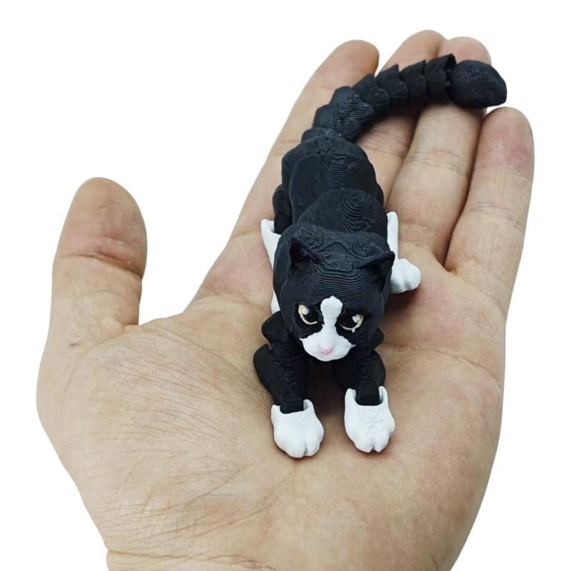 3D-печатные кошки Гибкий сустав Сочлененные кошки Игрушка-антистресс Украшение Настольные питомцы 3D-печать Фигурки