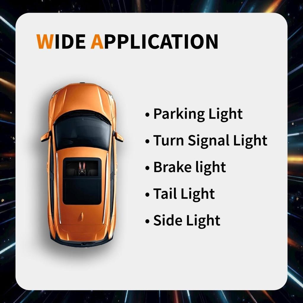 10 Pack, S25 Tail Light Bulb 12V BA15S Miniature Tail Light 1156amber bulb