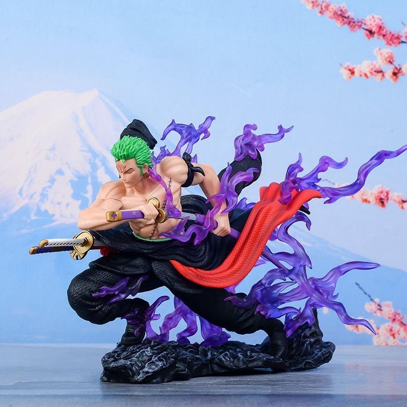One Piece Ручной Дрифтовый Нож Вытягивающий Фигурки Зоро GK Статуя С Эффектом Аниме Модная Игровая Фигурка Настольное Украшение Подарок