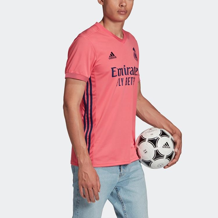 Men's adidas 20-21 Season Real Madrid Away Short Sleeve T-Shirt Jersey Pink GI6463