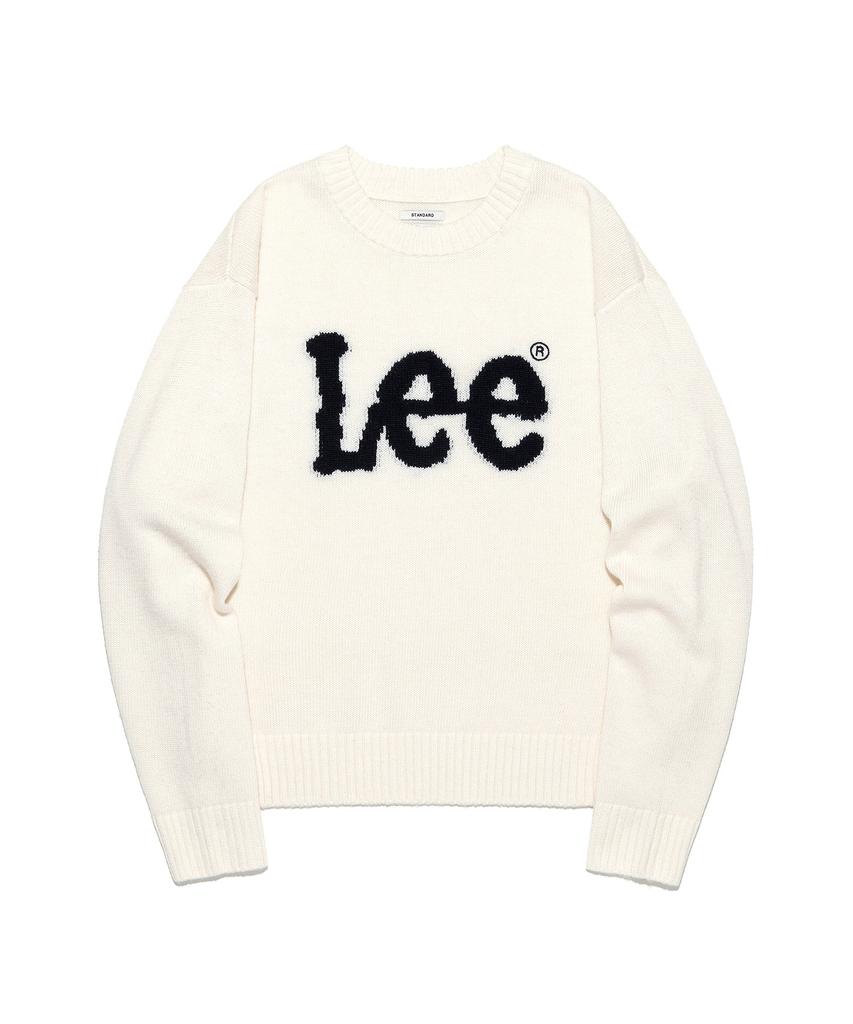 LEE Big Twitch Logo Knit Ivory