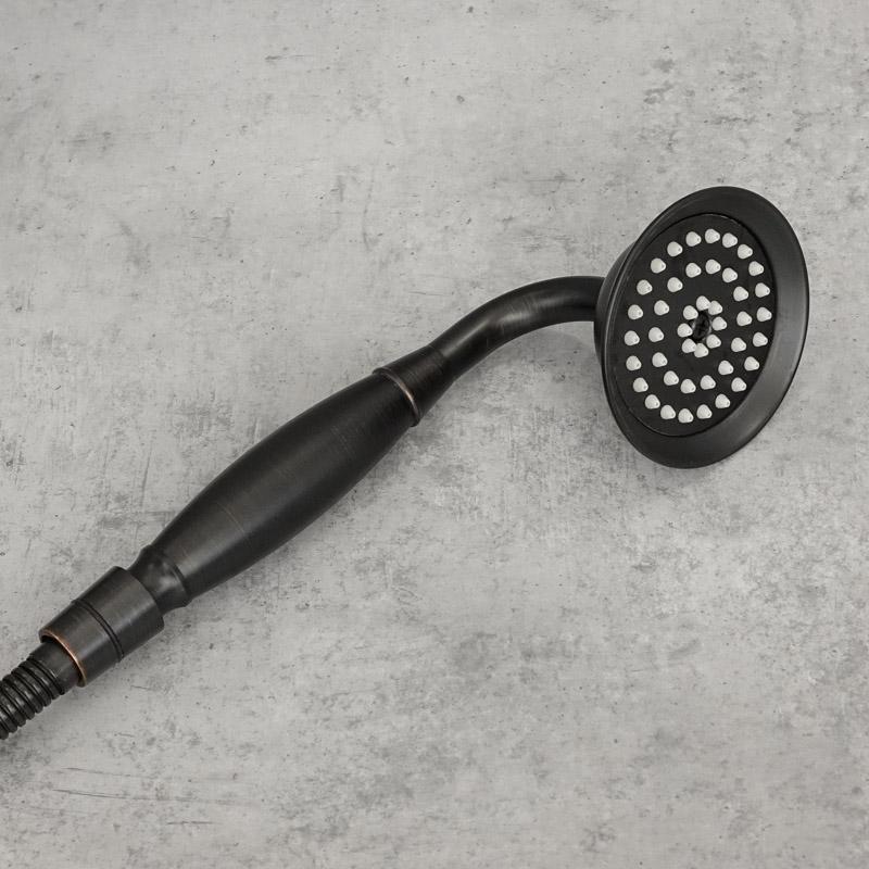 Black wall-mounted bathtub faucet LEXIE