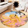 Custom Name Winx Club Printed Round Rug Carpet Chair Rug Area Rug Entryway Doormats,for Office Chair Living Room Bedroom Kitchen Room.