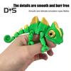 3D-печатная фигурка хамелеона, подвижные глаза, мини-фигурка ящерицы, шарнирная модель животного, игрушка, украшение для дома, офиса, книжной полки, рабочего стола