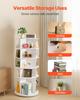 5 Tiers Rotating Shoe Rack Tower, 360° Spinning Shoe Rack, Revolving Storage Round Carousel Display, Freestanding Lazy Susan Organizer Display for