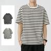 Летняя мужская модная легкая полосатая футболка с короткими рукавами