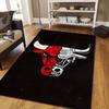 Bull Skull Mask Style Crystal Velvet Rug, Soft Anti‑Slip Crystal Velvet Carpet for Living Room Bedroom Home Decor