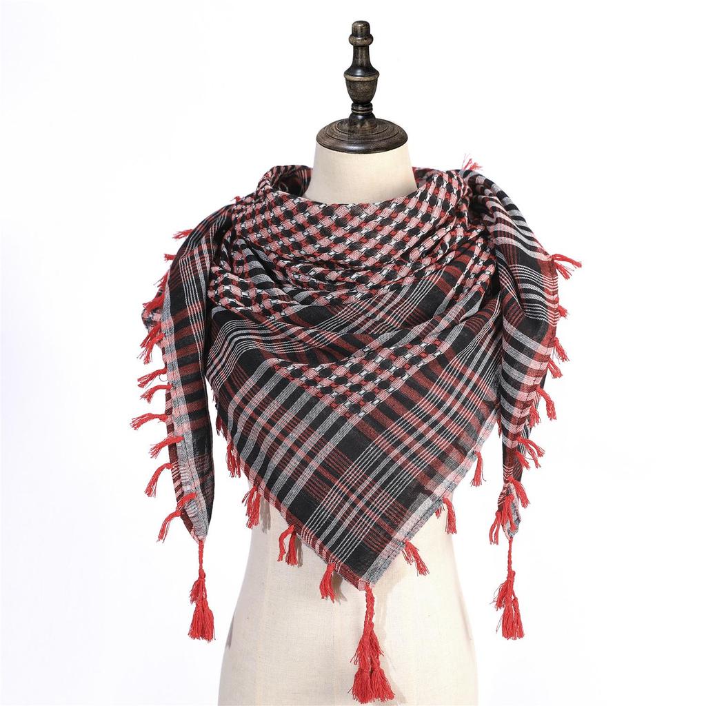 Popular Men's Arafat Keffiyeh with Tassels – Hot Middle East Style, In Stock
