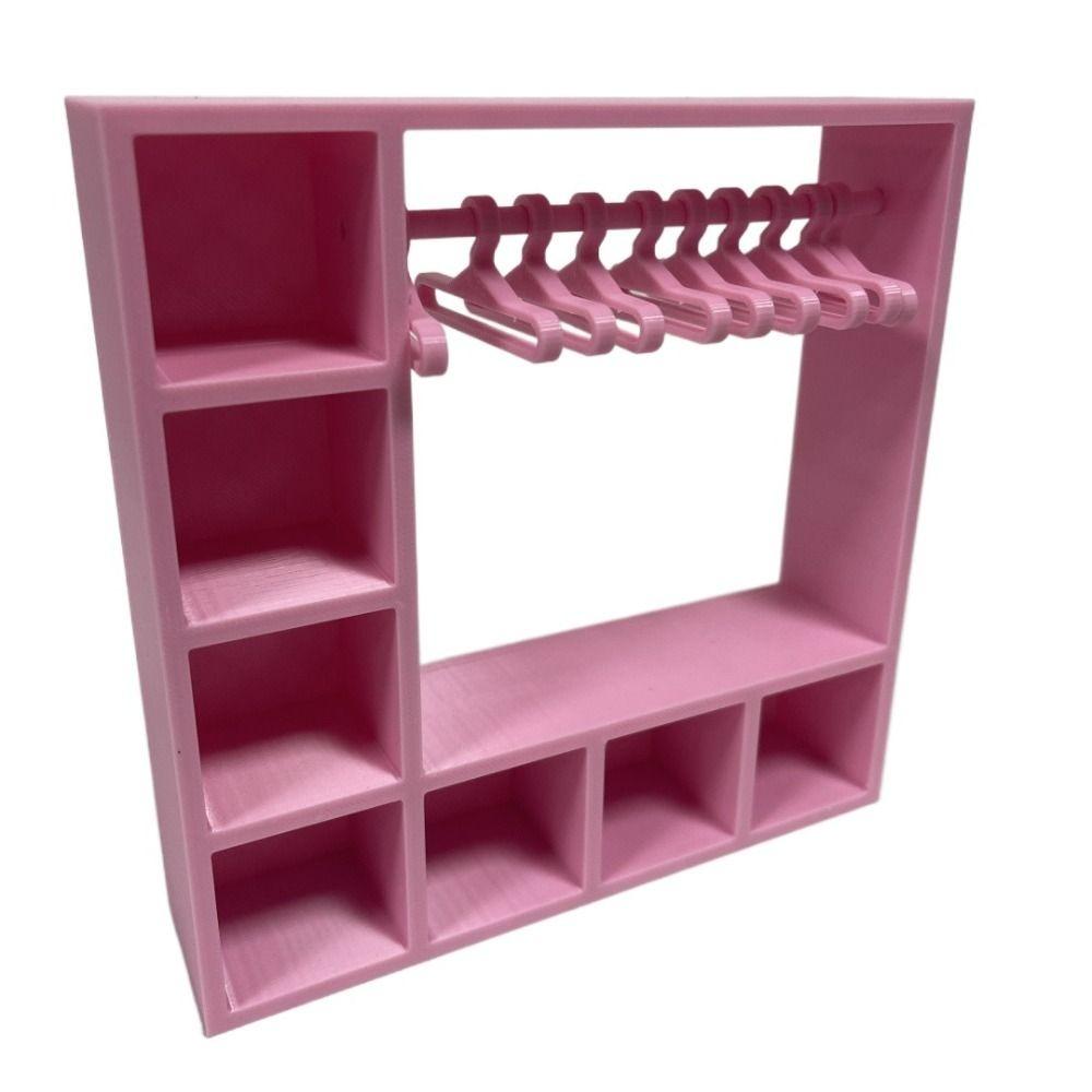 Large Capacity Doll Clothes Closet with 10 Hangers Doll Accessories Display Box  for Doll Clothes