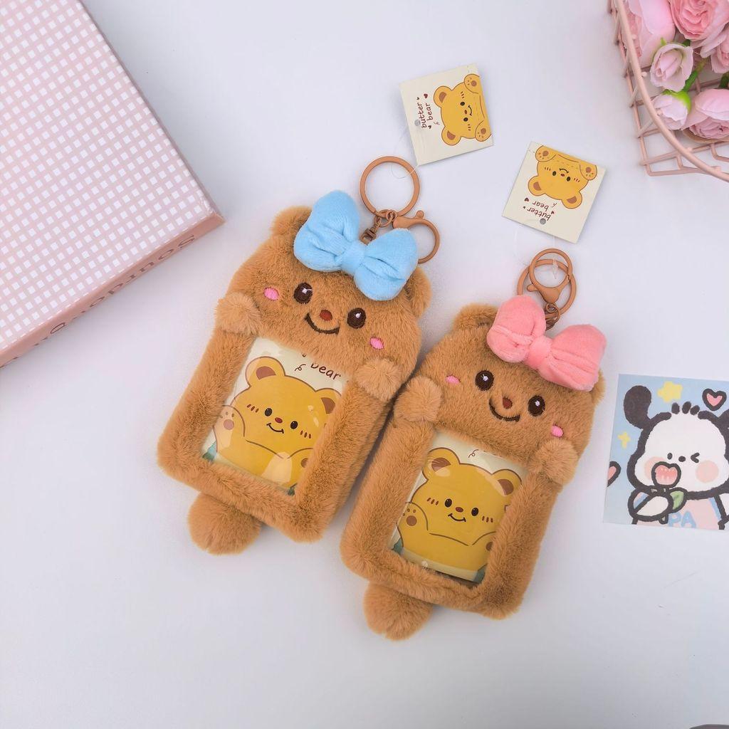 Plush Coin Purse With Card Holder For Students And Girls